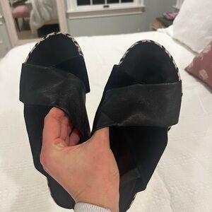 Black Leather Women's Sandals